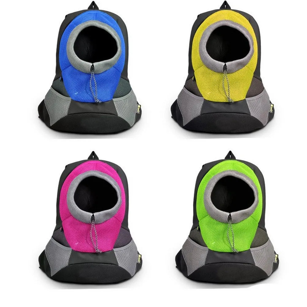 Pet Dog Carrier Pet Backpack Bag Portable Travel Bag Pet Dog Front Bag Mesh Outdoor Hiking Head Out Double Shoulder Sports DB