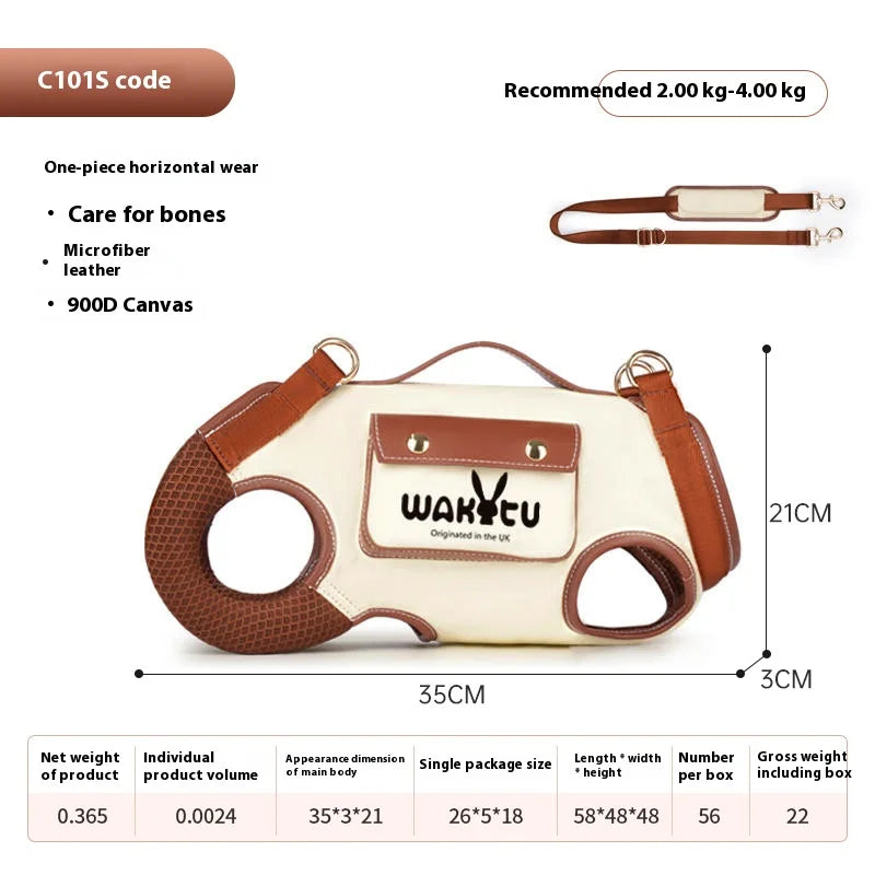 Dog Go Out Single Shoulder with Cat Backpack Pet Strap Breathable Go Out Portable, Leash Can Be Carried Pet Backpack Accessories