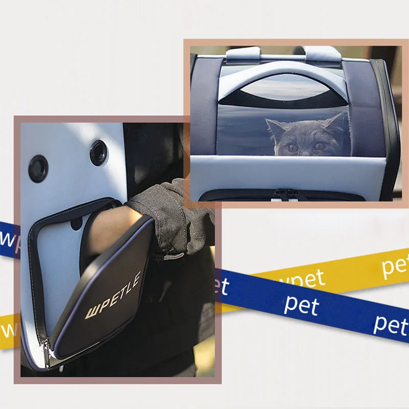 Portable Astronaut Travel Bag, Breathable Space Capsule, Expandable Carrier, Pet Backpack for Cat and Dog