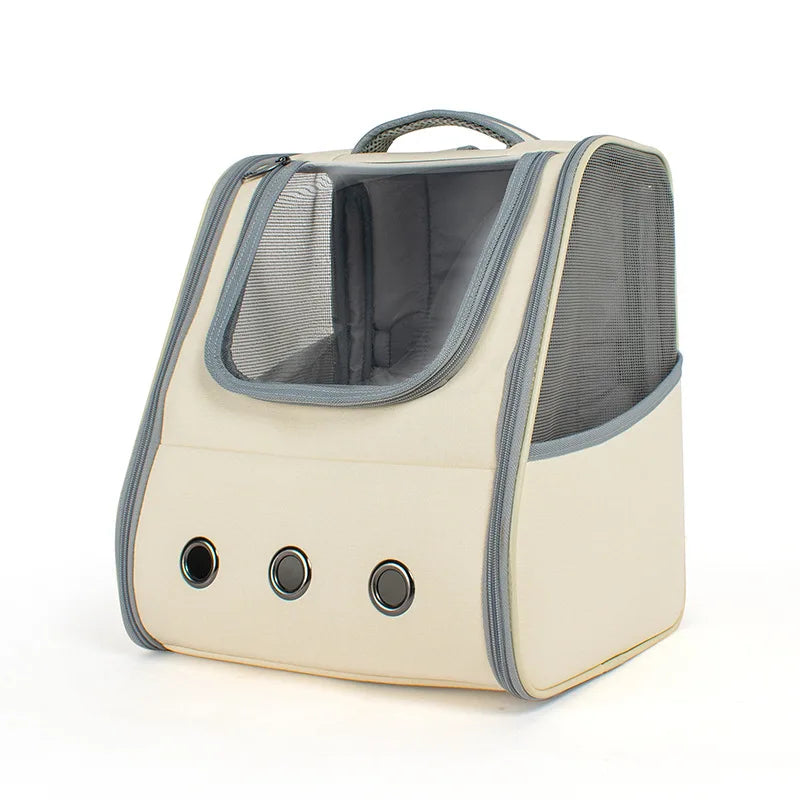 Pet Cat Backpack Travel Backpack for Medium Cats Bag for Pet with Breathable,Spacious and Cozy Design Cat Accessories（Grey）