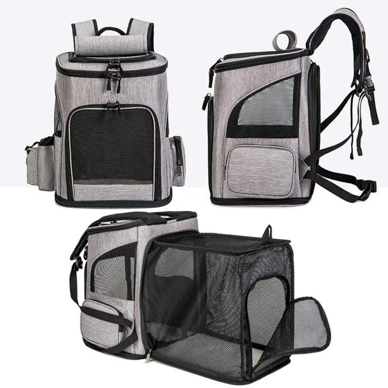 Astronaut Expandable Pet Backpack, Portable, Foldable, Transport, Travel Bag, Breathable Space Capsule, Cat & Dog Puppy Carrier