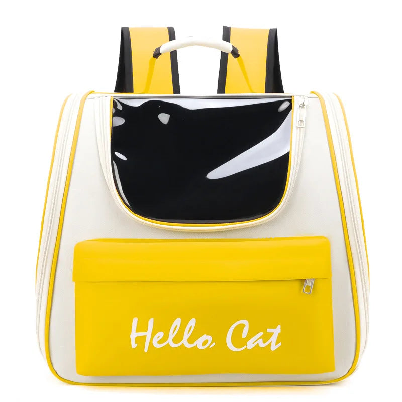 Outdoor Portable Cat Bag Transparent Four Seasons Universal Pet Backpack Breathable Cat Backpacks Handheld or Shoulder