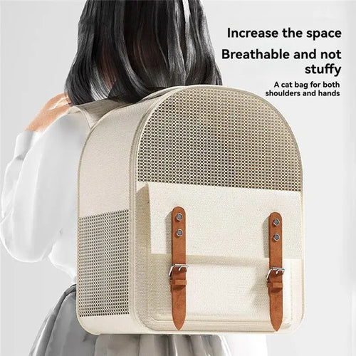 AFOURT-Pet Backpacks Adjustable Straps, Large Capacity Cat Carrier Boxes, Pet Bags Designed For Small Dogs Felines