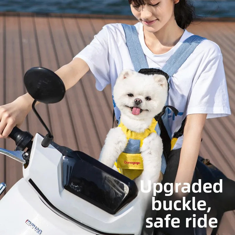 2026 New Portable Pet Backpack for Outings, Dog and Cat Cotton Chest Four-Leg Backpack