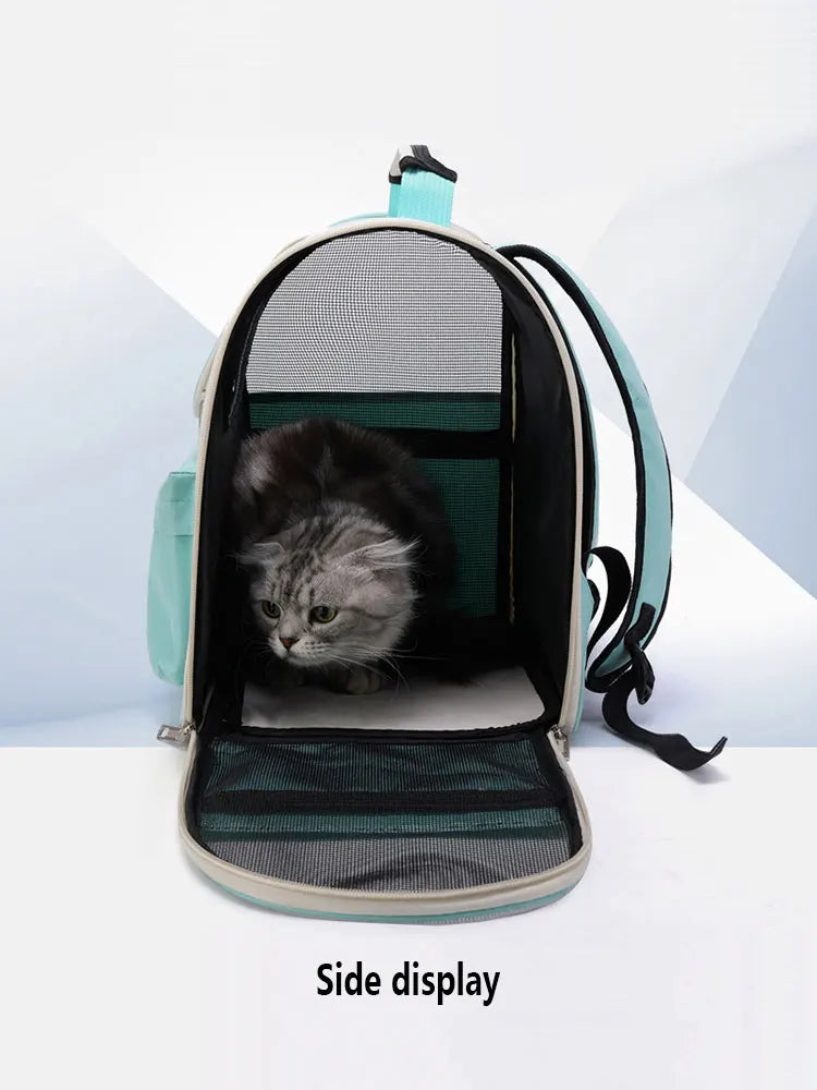 Outdoor Portable Cat Bag Transparent Four Seasons Universal Pet Backpack Breathable Cat Backpacks Handheld or Shoulder