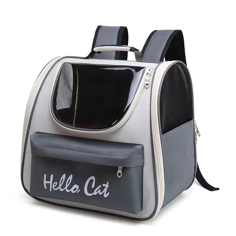 Outdoor Portable Cat Bag Transparent Four Seasons Universal Pet Backpack Breathable Cat Backpacks Handheld or Shoulder