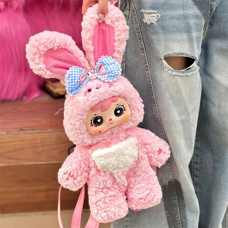 Samuel Cute Pet Backpack Plush Blind Box Large Capacity Traveling Casual Bag Fashion Cartoon Cute Doll Bag Birthday Mystery Gift